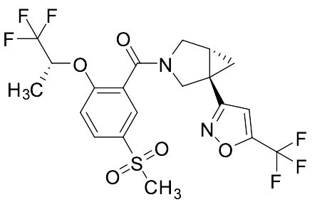 [5-​(Methylsulfonyl)​-​2-​[(1R)​-​2,​2,​2-​trifluoro-​1-​methylethoxy]​phenyl]​[(1R,​5R)​-​1-​[5-​(trifluoromethyl)​-​3-​isoxazolyl]​-​3-​azabicyclo[3.1.0]​hex-​3-​yl]​-methanone