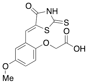 [4-Methoxy-2-[(Z)-(4-oxo-2-thioxo-5-thiazolidinylidene)methyl]phenoxy]-acetic Acid