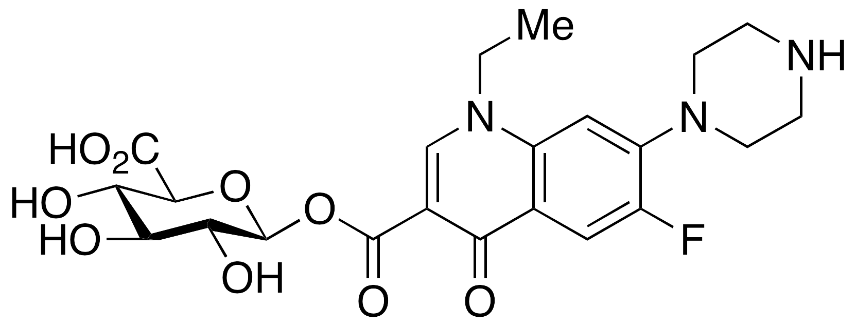 Norfloxacin-acyl-(beta)-glucuronide