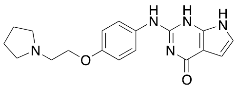 3,7-Dihydro-2-[[4-[2-(1-pyrrolidinyl)ethoxy]phenyl]amino]-4H-pyrrolo[2,3-d]pyrimidin-4-one