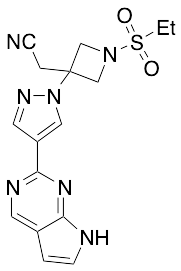 2-(3-(4-(7H-Pyrrolo[2,3-d]pyrimidin-2-yl)-1H-pyrazol-1-yl)-1-(ethylsulfonyl)azetidin-3-yl)acetonitrile