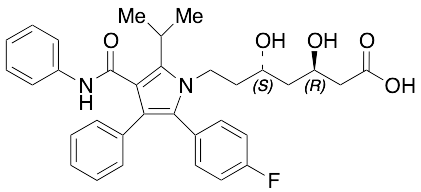 (betaR,deltaS)-2-(4-Fluorophenyl)-beta,delta-dihydroxy-5-(1-methylethyl)-3-phenyl-4-[(phenylamino)carbonyl]-1H-pyrrole-1-heptanoic Acid