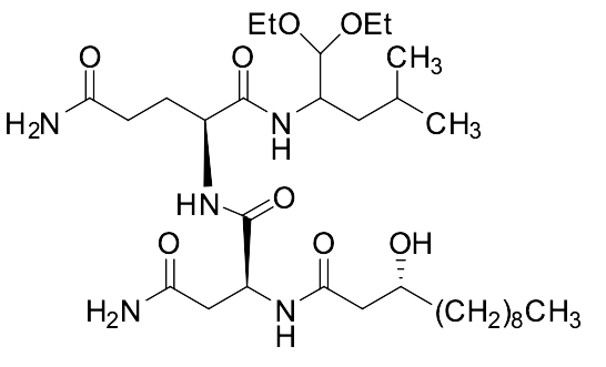N2-​[(3R)​-​3-​Hydroxy-​1-​oxododecyl]​-​L-​asparaginyl-​N1-​[(1S)​-​1-​(diethoxymethyl)​-​3-​methylbutyl]​-L-​glutamamide