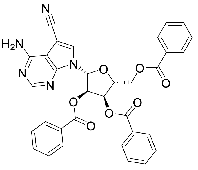 4-Amino-7-(2,3,5-tri-O-benzoyl-beta-D-ribofuranosyl)-7H-pyrrolo[2,3-d]pyrimidine-5-carbonitrile