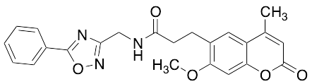7-Methoxy-4-methyl-2-oxo-N-[(5-phenyl-1,2,4-oxadiazol-3-yl)methyl]-2H-1-benzopyran-6-propanamide