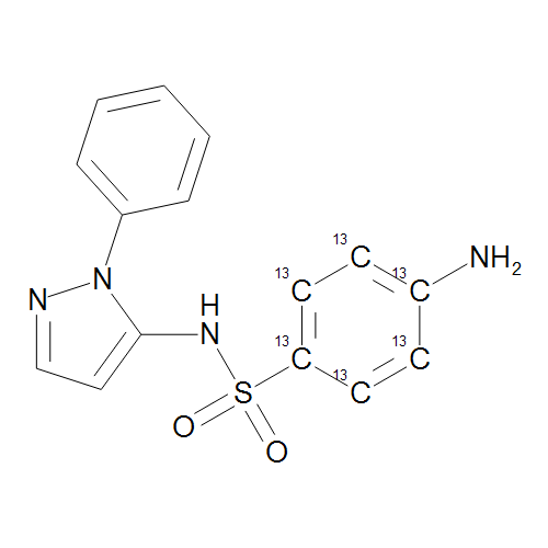Sulfaphenazole 13C6 (sulfanilamide ring 13C6)