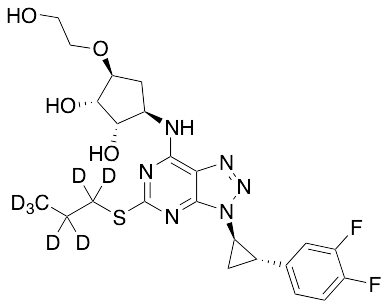 (1S,2S,3R,5S)-3-[[3-[(1R,2S)-2-(3,4-Difluorophenyl)cyclopropyl]-5-(propylthio)-3H-1,2,3-triazolo[4,5-d]pyrimidin-7-yl]amino]-5-(2-hydroxyethoxy)-1,2-cyclopentanediol-d7