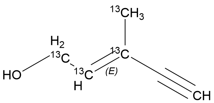 (2E)-3-Methyl-2-penten-4-yn-1-ol- 13C4