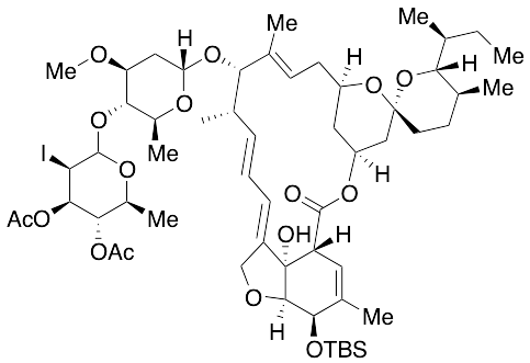 5-O-[(1,1-Dimethylethyl)dimethylsilyl] Ivermectin-2,6-dideoxy-2-iodo-3,4-diacetato alpha-L-Glucopyranose
