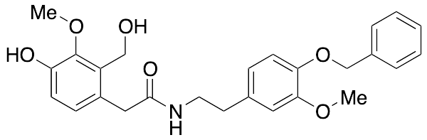 4-Hydroxy-2-(hydroxymethyl)-3-methoxy-N-[2-[3-methoxy-4-(phenylmethoxy)phenyl]ethyl]-benzeneacetamide
