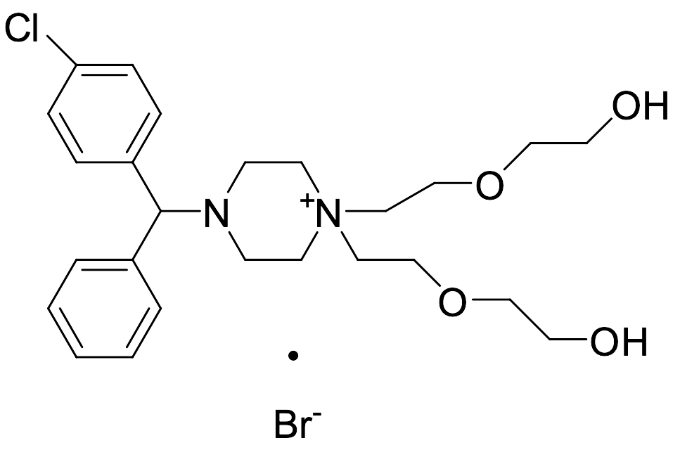 4-((4-Chlorophenyl)(phenyl)methyl)-1,1-bis(2-(2-hydroxyethoxy)ethyl)piperazin-1-ium Bromide