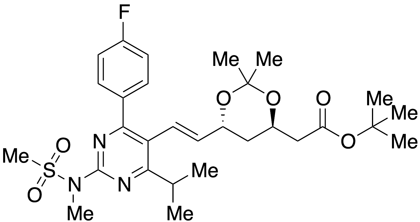 tert-Butyl-2-((4R,6R)-6-((E)-2-(4-(4-fluorophenyl)-6-isopropyl-2-(N-methylmethylsulfonamido)pyrimidin-5-yl)vinyl)-2,2-dimethyl-1,3-dioxan-4-yl)acetate