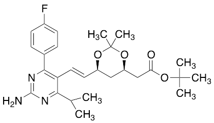 tert-Butyl-7-[4-(4-fluorophenyl)-6-isopropyl-2-aminopyrimidin-5-yl]-(3R,5S)-isopropylidene-(E)-6-heptenoate