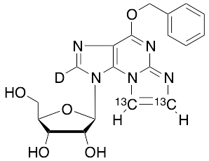O6-Benzyl-N2,3-etheno Guanosine-13C2,d