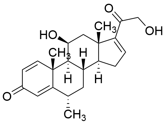 11b,21-Dihydroxypregna-6-a-methyl1,4,16-triene-3,20-dione