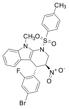 (3S,4S)-4-(4-Bromo-2-fluorophenyl)-9-methyl-3-nitro-1-tosyl-2,3,4,9-tetrahydro-1H-pyrido[2,3-b]indole