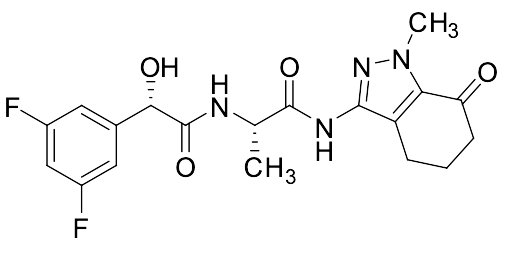 (S)-2-((S)-2-(3,5-Difluorophenyl)-2-hydroxyacetamido)-N-(1-methyl-7-oxo-4,5,6,7-tetrahydro-1H-indazol-3-yl)propenamide