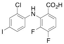 2-(2-Chloro-4-iodophenylamino)-3,4-difluorobenzoic Acid