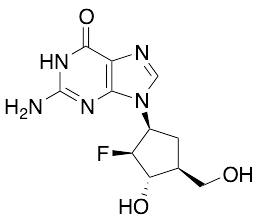 ((+/-)(1'alpha,2'alpha,3'beta,4'alpha)-2-Amino-1,9-dihydro-9-[2-fluoro-3-hydroxy-4-(hydroxymethyl)cyclopentyl]-6H-purin-6-one