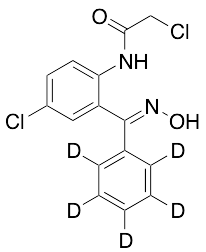 2-Chloro-N-[4-chloro-2-[(hydroxyimino)phenylmethyl]phenyl]acetamide-d5