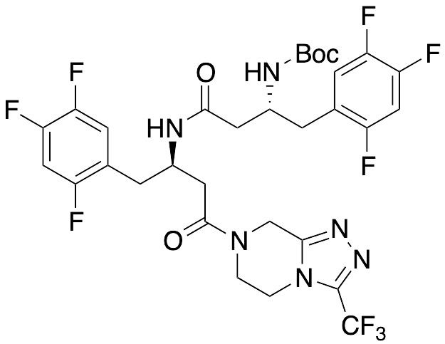 tert-Butyl ((R)-4-Oxo-4-(((R)-4-oxo-4-(3-(trifluoromethyl)-5,6-dihydro-[1,2,4]triazolo[4,3-a]pyrazin-7(8H)-yl)-1-(2,4,5-trifluorophenyl)butan-2-yl)amino)-1-(2,4,5-trifluorophenyl)butan-2-yl)carbamate