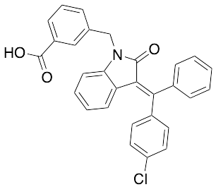 3-[[(3E)-3-[(4-Chlorophenyl)phenylmethylene]-2,3-dihydro-2-oxo-1H-indol-1-yl]methyl]benzoic Acid