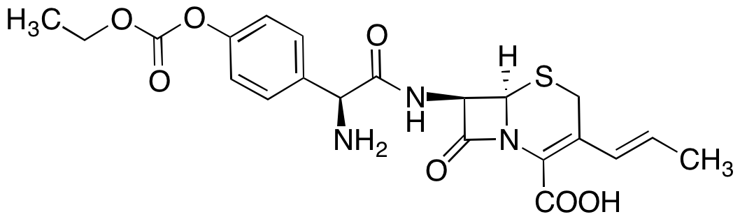 (6R,7R)-7-((R)-2-amino-2-(4-((ethoxycarbonyl)oxy)phenyl)acetamido)-8-oxo-3-((E)-prop-1-en-1-yl)-5-thia-1-azabicyclo[4.2.0]oct-2-ene-2-carboxylic acid
