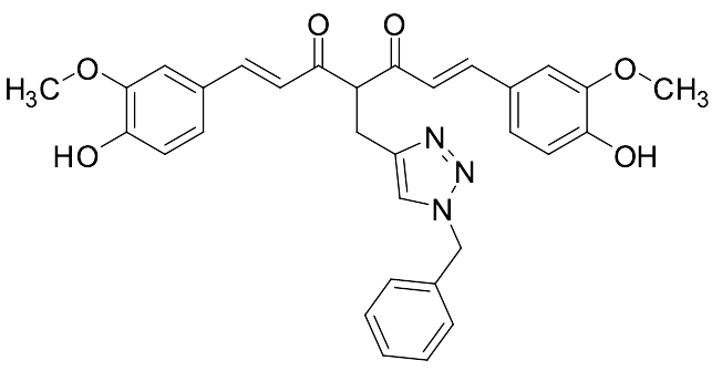(1E,6E)-4-((1-benzyl-1H-1,2,3-triazol-4-yl)methyl)-1,7-bis(4-hydroxy-3-methoxyphenyl)hepta-1,6-diene-3,5-dione