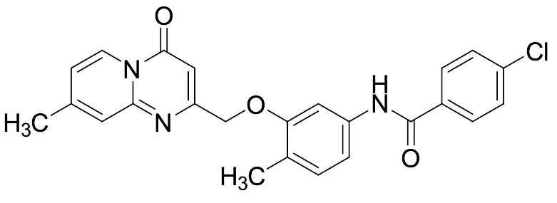 4-Chloro-N-[4-methyl-3-[(8-methyl-4-oxo-4H-pyrido[1,2-a]pyrimidin-2-yl)methoxy]phenyl]benzamide