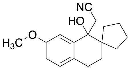 (±)-3',4'-Dihydro-1'-hydroxy-7'-methoxy-spiro[cyclopentane-1,2'(1'H)-naphthalene]-1'-acetonitrile
