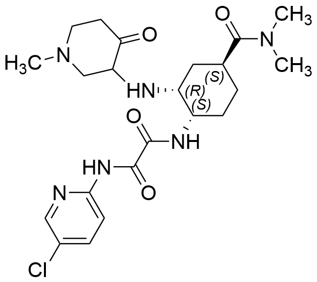 N-Des-(5-methyl-4,5,6,7-tetrahydrothiazolo[5,4-c]pyridine-2-carboxy)-N-(1-methyl-4-oxopiperidin-3-yl) Edoxaban (Mixture of Diastereomers)