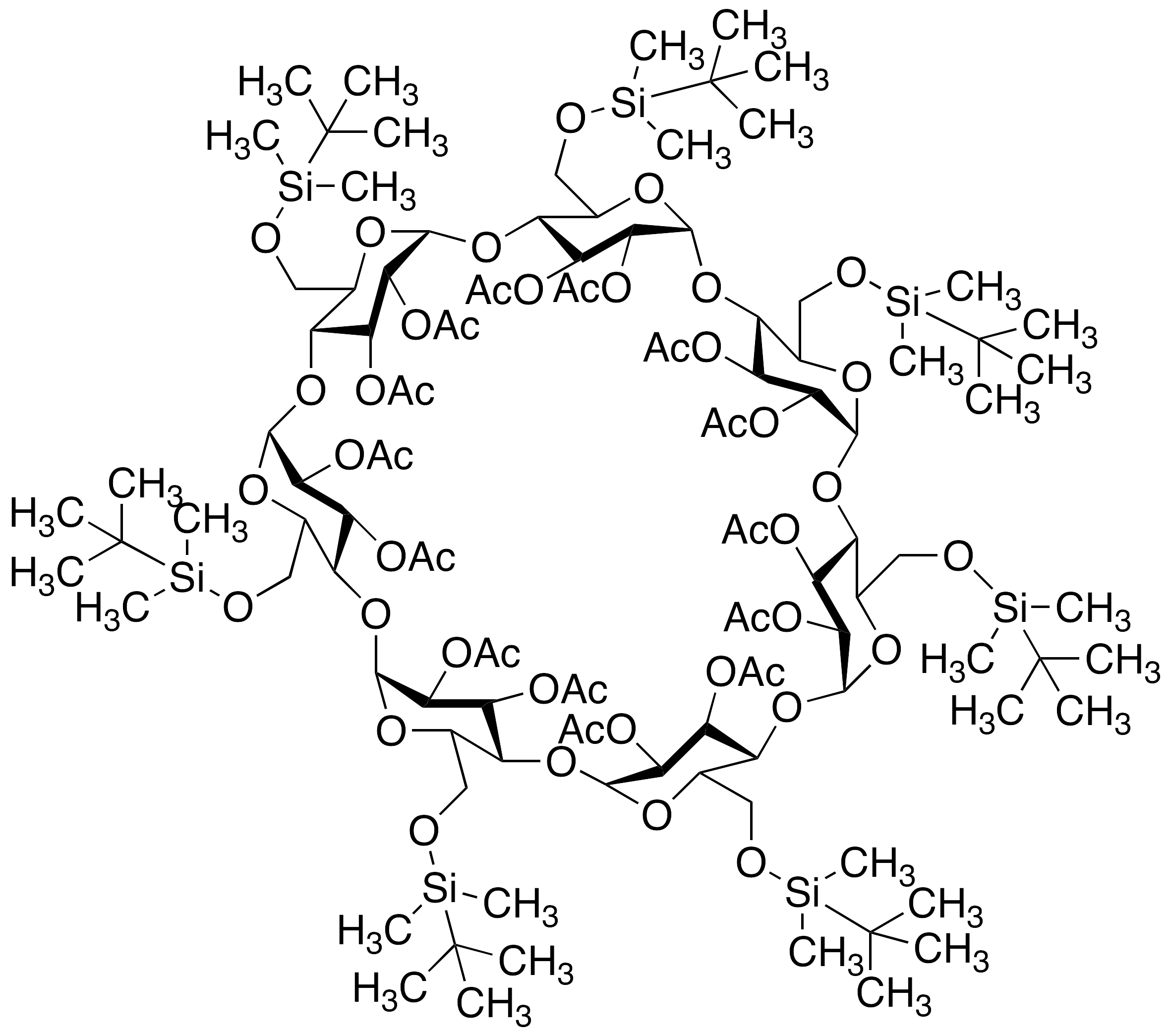 Heptakis(6-O-tert-butyldimethylsilyl)-Beta-cyclodextrin Tetradecaacetate