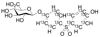 Bis(4-hydroxyphenyl) Sulfone O-beta-D-Glucuronide-13C12