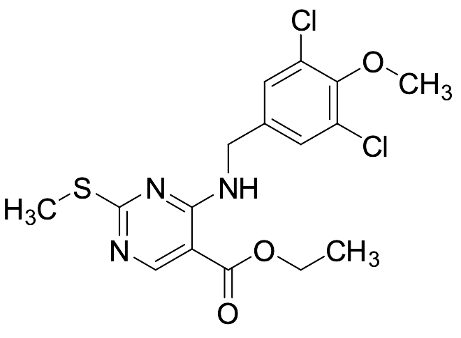 Ethyl 4-((3,5-Dichloro-4-methoxybenzyl)amino)-2-(methylthio)pyrimidine-5-carboxylate