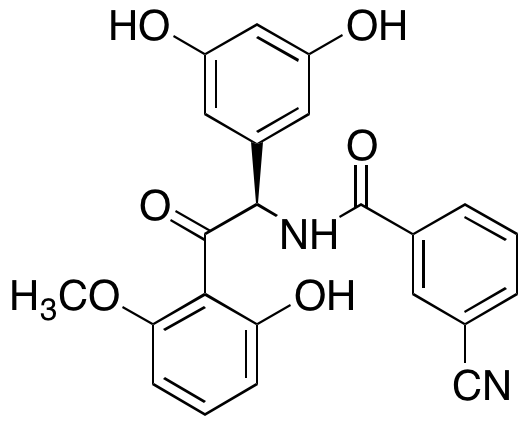 (R)-3-Cyano-N-(1-(3,5-dihydroxyphenyl)-2-(2-hydroxy-6-methoxyphenyl)-2-oxoethyl)benzamide