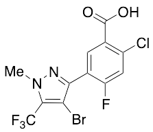 5-[4-Bromo-1-methyl-5-(trifluoromethyl)-1H-pyrazol-3-yl]-2-chloro-4-fluorobenzoic Acid