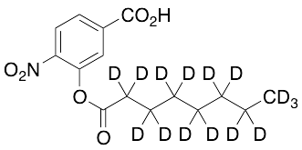 4-Nitro-3-[(1-oxooctyl)oxy]benzoic Acid-D15