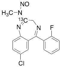 7-Chloro-5-(2-fluorophenyl)-2-(N-nitrosomethylamino)-3H-1,4-benzodiazepine-13C