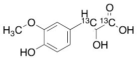 2-Hydroxy-3-(4-hydroxy-3-methoxyphenyl)-2-propenoic Acid- 13C2