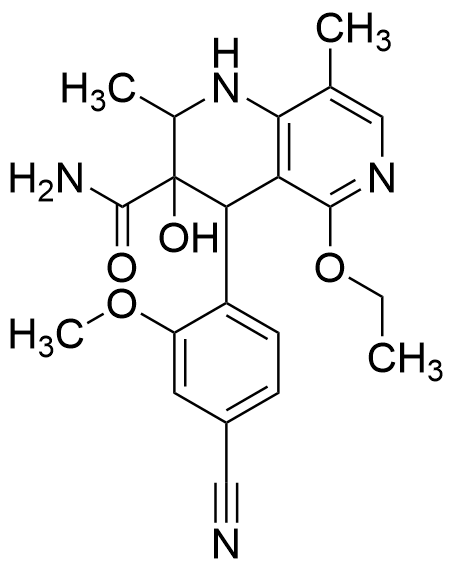 4-(4-Cyano-2-methoxyphenyl)-5-ethoxy-3-hydroxy-2,8-dimethyl-1,2,3,4-tetrahydro-1,6-naphthyridine-3-carboxamide