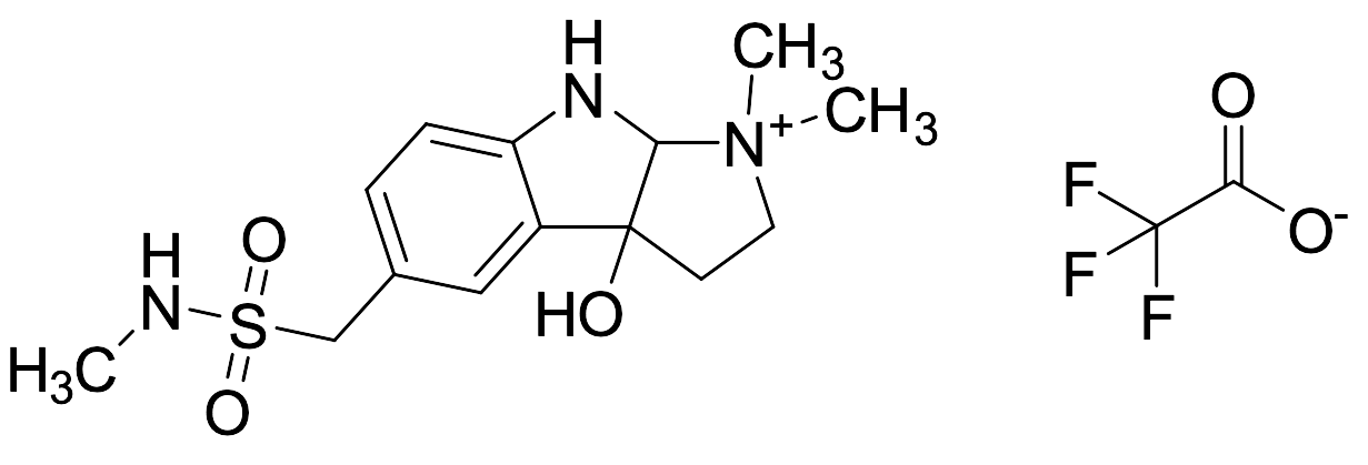3a-Hydroxy-1,1-dimethyl-5-((N-methylsulfamoyl)methyl)-1,2,3,3a,8,8a-hexahydropyrrolo[2,3-b]indol-1-ium 2,2,2-trifluoroacetate