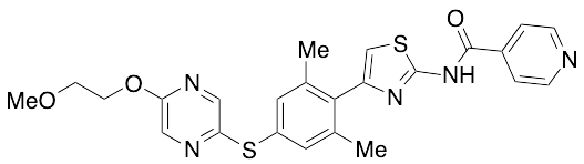 N-[4-[4-[[5-(2-Methoxyethoxy)-2-pyrazinyl]thio]-2,6-dimethylphenyl]-2-thiazolyl]-4-pyridinecarboxamide