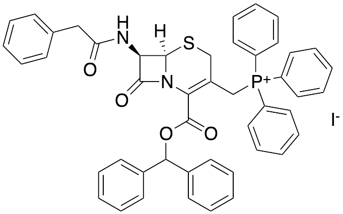 (6R-trans)-[[2-[(Diphenylmethoxy)carbonyl]-8-oxo-7-[(phenylacetyl)amino]-5-thia-1-azabicyclo[4.2.0]oct-2-en-3-yl]methyl]triphenylphosphonium Iodide