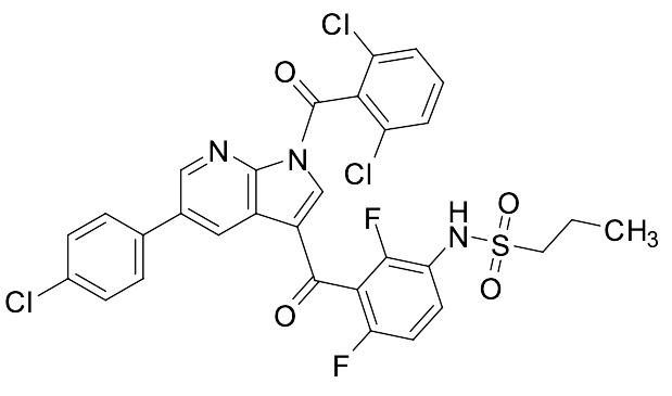 N-(3-(5-(4-Chlorophenyl)-1-(2,6-dichlorobenzoyl)-1H-pyrrolo[2,3-b]-pyridine-3-carbonyl)-2,4-difluorophenyl)propane-1-sulfonamide