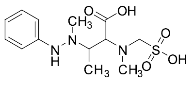 2-(Methyl(sulfomethyl)amino)-3-(1-methyl-2-phenylhydrazineyl)butanoic Acid