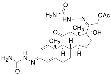 3,20-Disemicarbazone-17,21-dihydroxy-pregna-1,4-diene-3,11,20-trione 21-Acetate