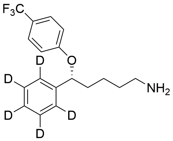 (R)-5-(Phenyl-d5)-5-(4-(trifluoromethyl)phenoxy)pentan-1-amine (Fluoxetine Impurity)