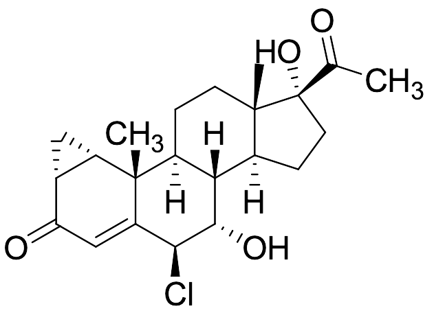 (2aR,3aS,3bS,3cS,5aS,6R,8aS,8bR,9S,10S)-6-Acetyl-10-chloro-6,9-dihydroxy-3b,5a-dimethyl-3,3a,3b,3c,4,5,5a,6,7,8,8a,8b,9,10-tetradecahydrocyclopenta[a]cyclopropa[g]phenanthren-2(2aH)-one