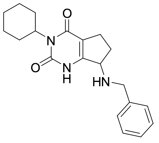 3-Cyclohexyl-6,7-dihydro-7-[(2-phenylmethyl)amino]-1H-cyclopentapyrimidine-2,4(3H,5H)-dione
