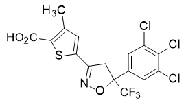 3-Methyl-5-(5-(3,4,5-trichlorophenyl)-5-(trifluoromethyl)-4,5-dihydroisoxazol-3-yl)thiophene-2-carboxylic Acid